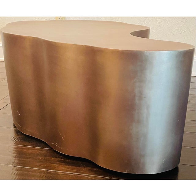 Metal Arteriors "Meadow" Organic Iron Coffee Table - Antique Brass For Sale - Image 7 of 10