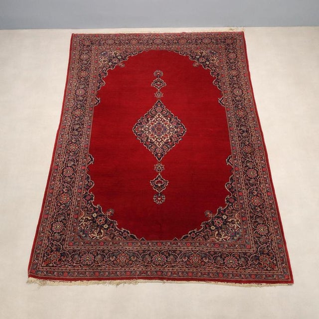 Middle Eastern Keshan Rug For Sale - Image 3 of 8