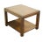 American Lane Furniture Oak Rustic Americana 22x27" Accent End Table W. Parquetry Top For Sale - Image 3 of 9