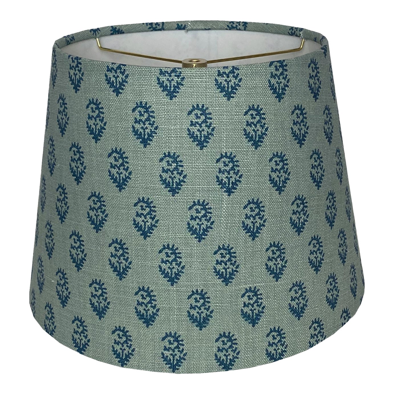 Blue on Blue Paisley Lamp Shade, 9x14x10 Chairish