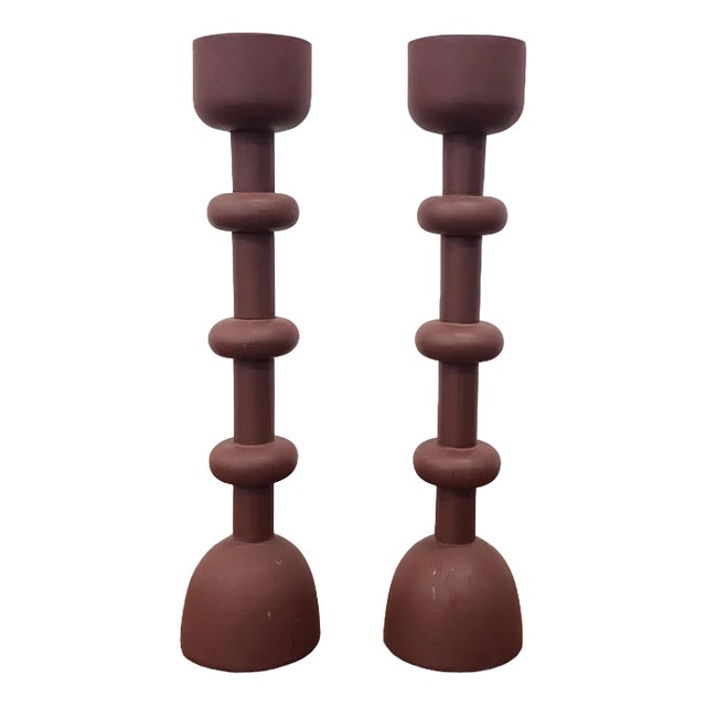 Vintage Candleholders, Italy, 1990s, Set of 2 For Sale