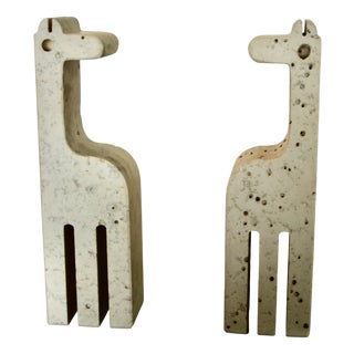 Giraffe Bookends by Enzo Mari for Fratelli Manelli, 1970, Set of 2 For Sale