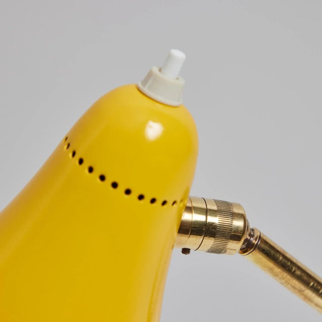 1950s 1950s Giuseppe Ostuni "Ochetta" Yellow Wall or Table Lamp for O-Luce For Sale - Image 5 of 12