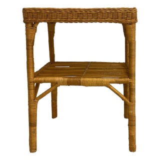 Vintage Wicker Table For Sale