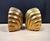 Mid-Century Modern Vintage 1970s Solid Brass Scaloped Shell Bookends For Sale - Image 3 of 6