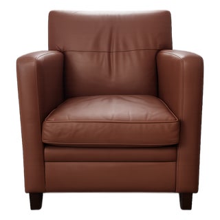 Mid 20th Century Bradington & Young Brown Leather Chair For Sale