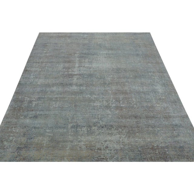Modern Rug & Kilim’s Abstract Rug in Gray With Colorful Geometric Streaks For Sale - Image 3 of 8