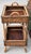 Mid-Century Modern Vintage Bamboo Wicker Rattan 2-Tier Table Stand Occasional Table For Sale - Image 3 of 12