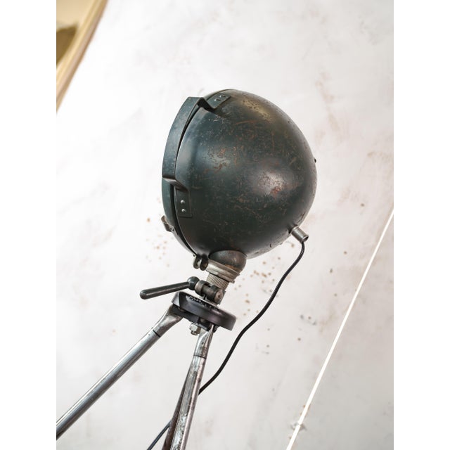 Military Spotlight Floor Lamp on Original Tripod from Bosch Eisemann, 1960s For Sale - Image 10 of 18