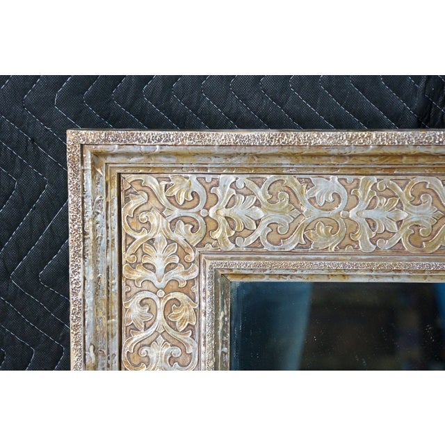 Champagne Vintage Clossons Cincinnati Baroque Rococo Arabesque Scrolled Wall Mantel Mirror For Sale - Image 8 of 13