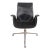 Low Tulip Chair in Black Patinated Leather by Fabricius and Kastholm For Sale