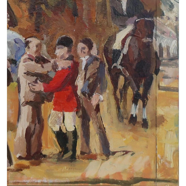 1980s Parade Oil Painting, Ukrainian Soviet Art, 1980s 41,5-39 For Sale - Image 6 of 6