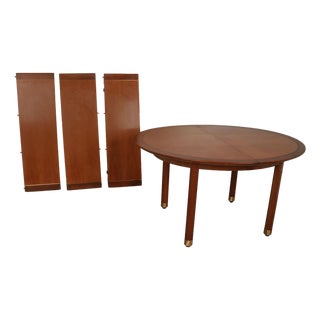 Mid-Century Modern Michael Taylor for Baker Furniture Walnut Extension Dining Table For Sale