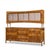 Mid-Century Modern Harold Schwartz for Romweber Mid Century Burlwood and Brass Credenza and Hutch For Sale - Image 3 of 13