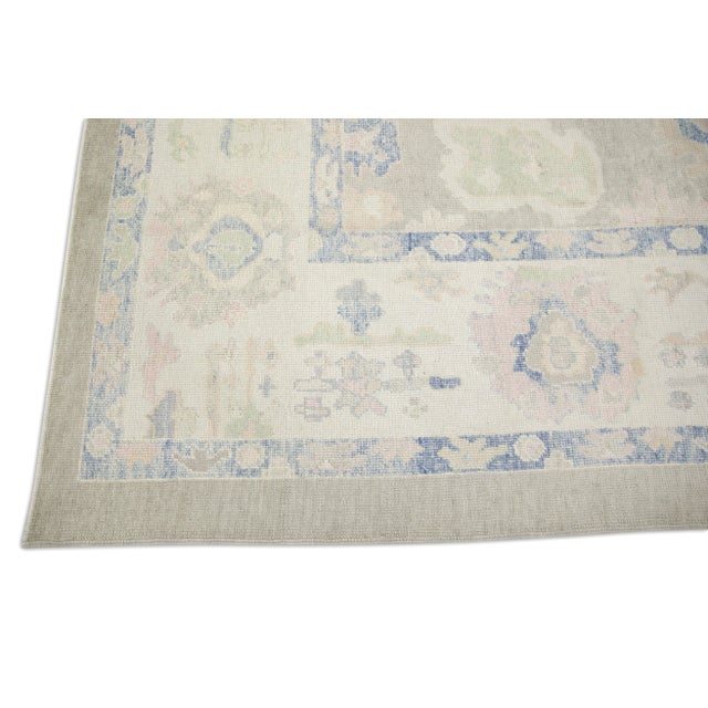 Modern Turkish Oushak Rug 8'11" x 11'6" For Sale - Image 4 of 7