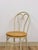Mid 20th Century White Metal "Bentwood" Cane Seat Accent Chair Vintage MCM Coastal Boho For Sale - Image 5 of 10