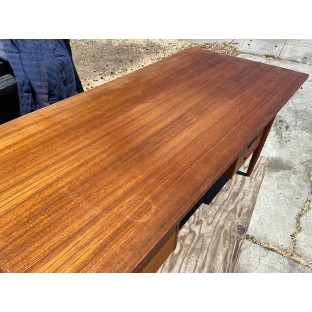 FM Mobler 1960s Vintage Mid Century Modern Teak Desk For Sale - Image 4 of 12