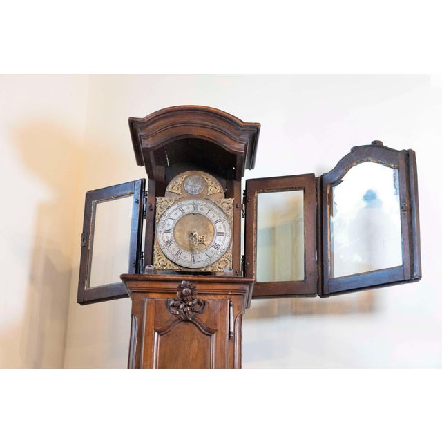 French Louis XV Period Walnut Longcase Clock from the Rhône Valley, circa 1760 For Sale In Atlanta - Image 6 of 16