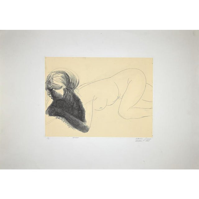 Emilio Greco, Attesa (The Wait), Edition 12/90, 1969, Etching For Sale