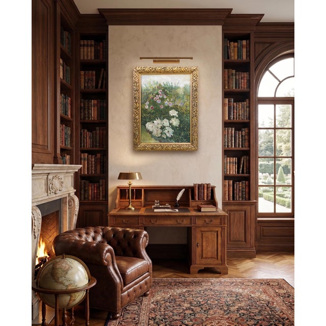 1910s Alexandre Guelle, Flower Garden, 1911, Oil Painting on Canvas, Framed For Sale - Image 5 of 18