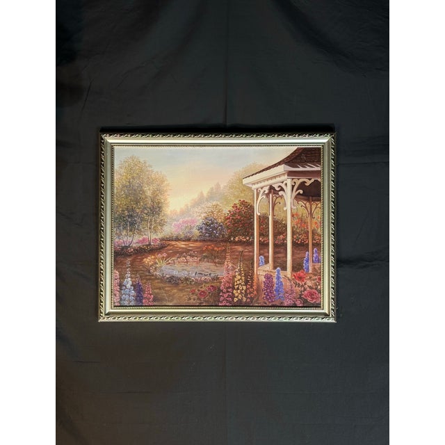 Framed Garden Gazebo Landscape Artwork For Sale In Miami - Image 6 of 6