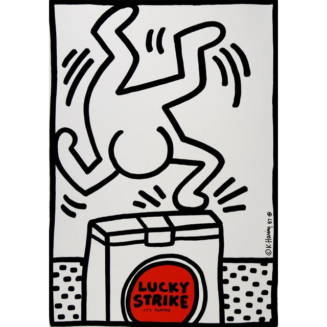 Contemporary Keith Haring, Lucky Strike (#A), 1987, Very Large Silkscreen For Sale - Image 3 of 8