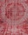 1970s Vintage Turkish Oushak Handmade Wool Cotton Red Area Rug For Sale In San Francisco - Image 6 of 11