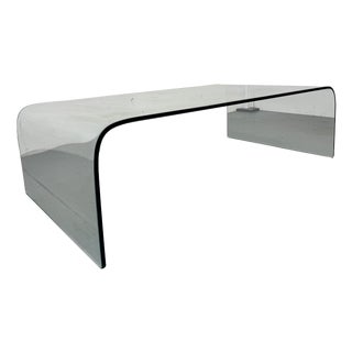 Modern Italian Glass Waterfall Side Table from Fiam, 1980s For Sale
