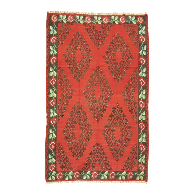 Zabihi Collection Vintage Besserabian Kilim Flat-Weave For Sale