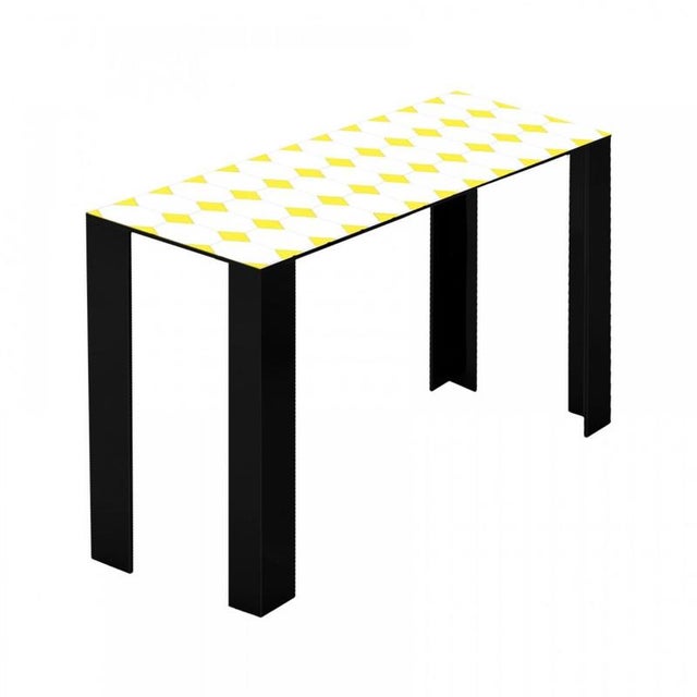 Contemporary Festa Mobile Coco Console Table in Powder-Coated Aluminum by Altreforme For Sale - Image 3 of 8