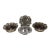 Sheffield Silver Plated Wine Bottle Coasters,1 Italian Pewter Coaster, 1 Author Court Wine Bottle Coaster- Group of 4 For Sale