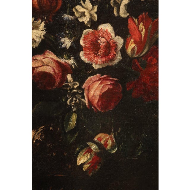 Giovanni Stanchi, Still Life with Vase of Flowers, 1680, Oil on Canvas For Sale - Image 13 of 15