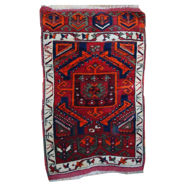 1890s Handmade Antique Collectible Turkish Yastik Rug For Sale - Image 9 of 9