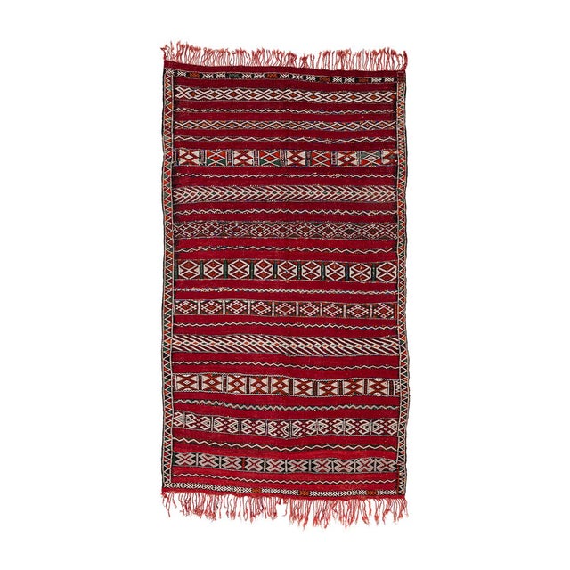 Black Vintage Handwoven Berber Rug, 1990s For Sale - Image 8 of 8