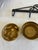 Metal Vintage Wrought Iron Heart Rack With 4 Brass Jelly Molds For Sale - Image 7 of 10