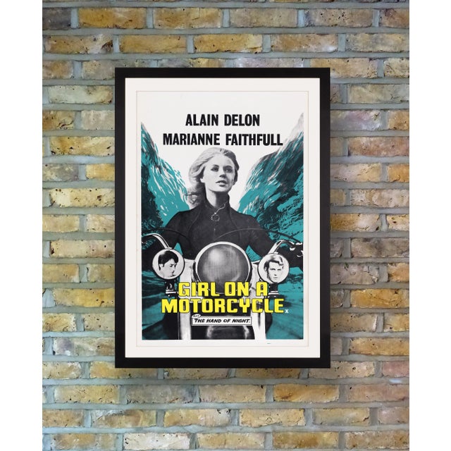 An extremely rare screenprint british double crown poster for the 1960s cult classic 'the girl on a motorcycle,' which...
