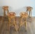 This is a rare set of 4 rattan stools. This is a French piece. Circa 1970