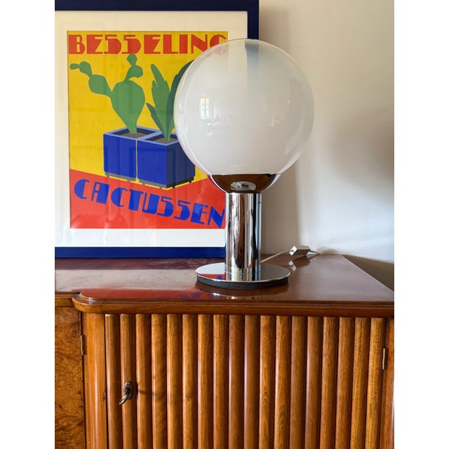 Vintage French Space Age Chrome Table Lamp, 1970s For Sale - Image 4 of 6
