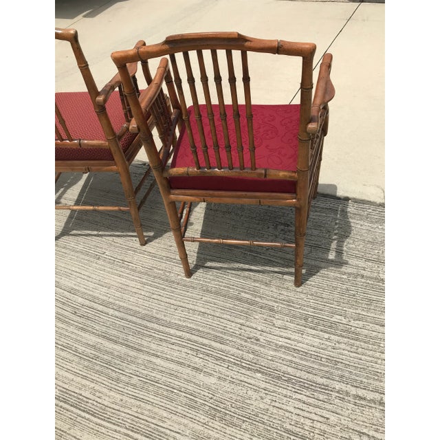 Captiva Collection Faux Bamboo Wood Dining Chairs by Drexel Set of 4