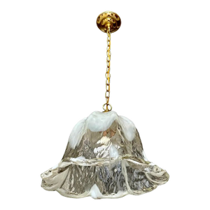 Murano Mazzega Glass Tulip Shaped Chandelier or Pendant