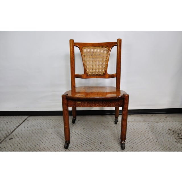 Antique French Cane Back Walnut Desk Chair Chairish