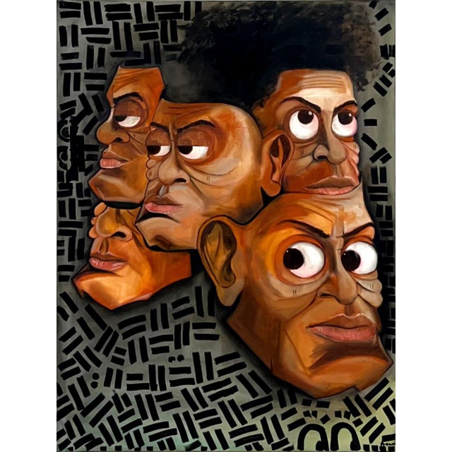 Becoming by Seromo Okoro (2025), Oil and Marker on Canvas For Sale