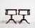 1950s 1950s Georgian Revival Leather Mahogany Occasional Tripod Tables by Venice Furniture Novelty Manufacturing Co.Chicago For Sale - Image 5 of 13