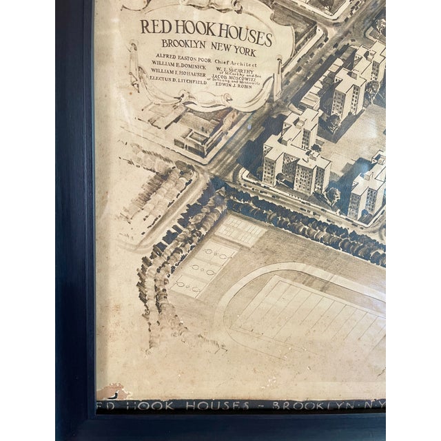 1938 Architectural Rendering of Alfred Easton Poors' Red Hook Houses Brooklyn For Sale - Image 10 of 15