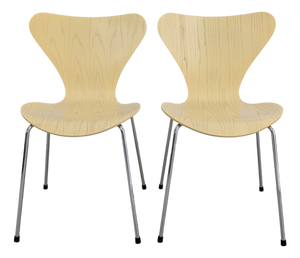 Vintage Series 7 Chairs by Arne Jacobsen for Fritz Hansen, Set of 2