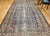 Late 19th Century Antique Persian Malayer Gallery Rug, Hand-Knotted Wool, Geometric Pattern, 7x15, Blue & Ivory For Sale - Image 5 of 18