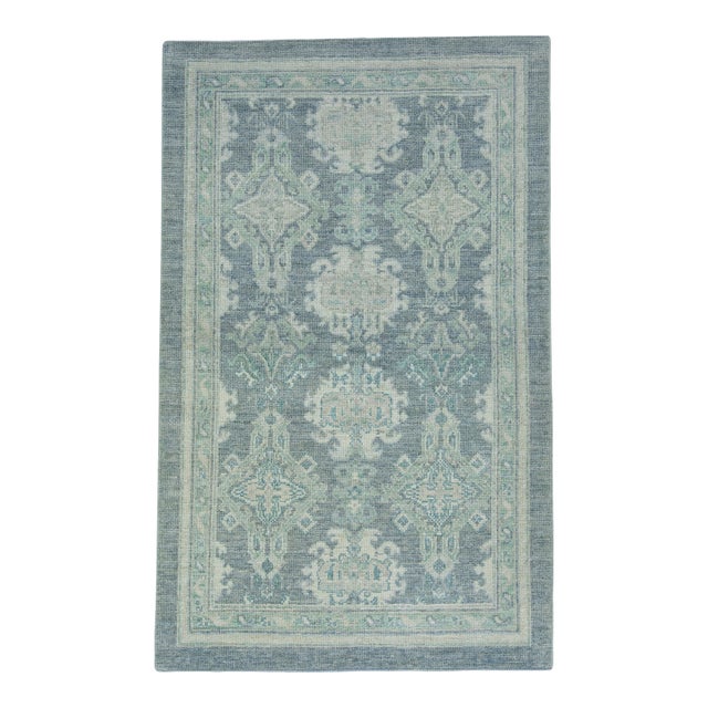 Turkish Oushak Rug 3'10" x 6'1" #17556 For Sale