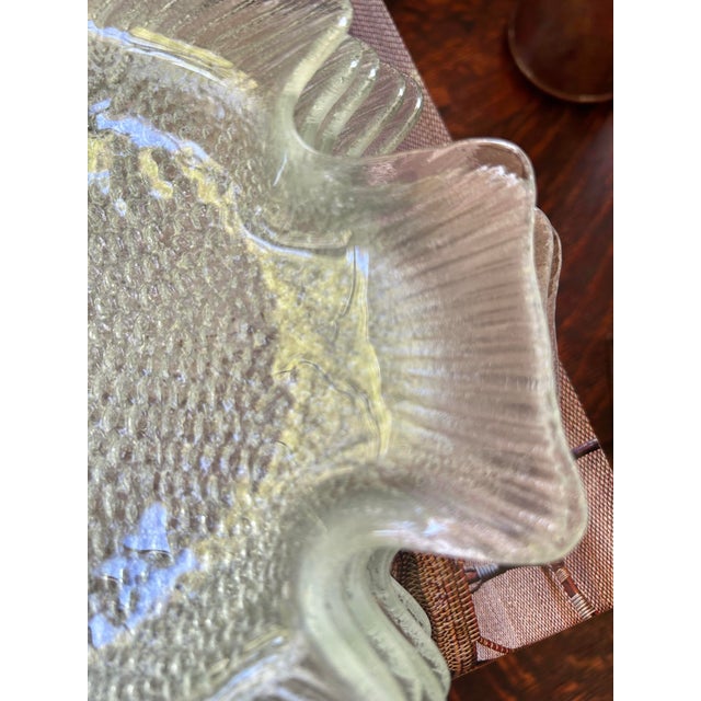 Vintage Arcoroc France “Poisson” Glass Fish Plates - A Set of 6 For Sale - Image 4 of 8