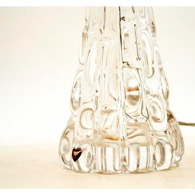 Cream Vintage Swedish Glass Table Lamps by Carl Fagerlund for Orrefors, 1960, Set of 2 For Sale - Image 8 of 9