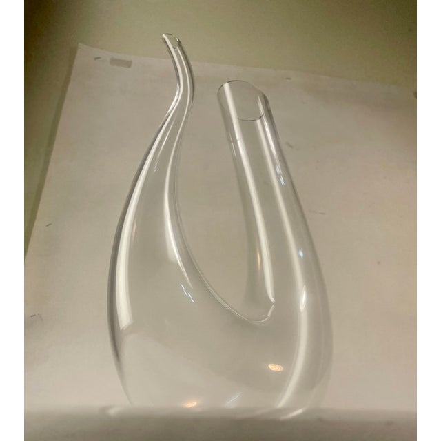 2000 - 2009 The Swan / Lyre Decanter Object: Hand-Blown Crystal Wine Decanter For Sale - Image 5 of 10